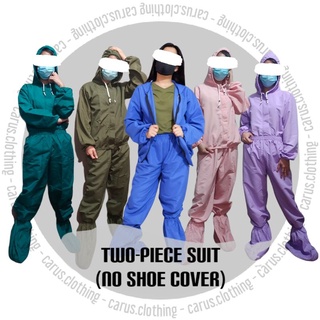 Microfiber PPE Two-Piece Suit Set with 4 Pockets (Plain) NO SHOE COVER