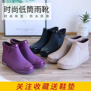 Spot✑Women s rain boots are out of fashion Wear four seasons work shoes Korean short tube waterproof