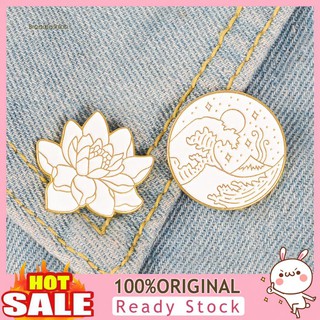 ✤XZYL✤Vintage Men Women Lotus Wave Enamel Brooch Pin Backpack Jacket Badge Jewelry (1)