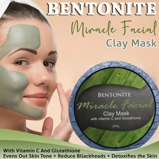 [QBL] Bentonite Miracle Facial Clay Mask With Vitamin C And Glutathione 100g