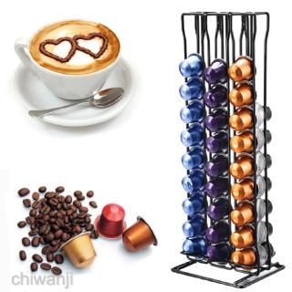 40/60 Coffee Pod Stand Nespresso Capsule Holder Chrome Tower Storage Rack