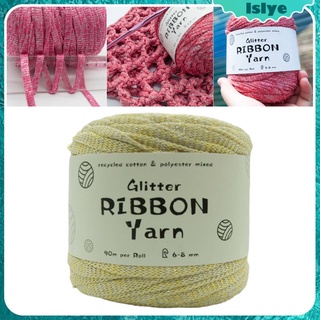 Glitter Yarns DIY Bag Handbag Carpet Cushion Cotton Cloth T-Shirt Yarn Knitting Crochet Yarn Pet Cave Basket Crochet Bag Fabric Yarn