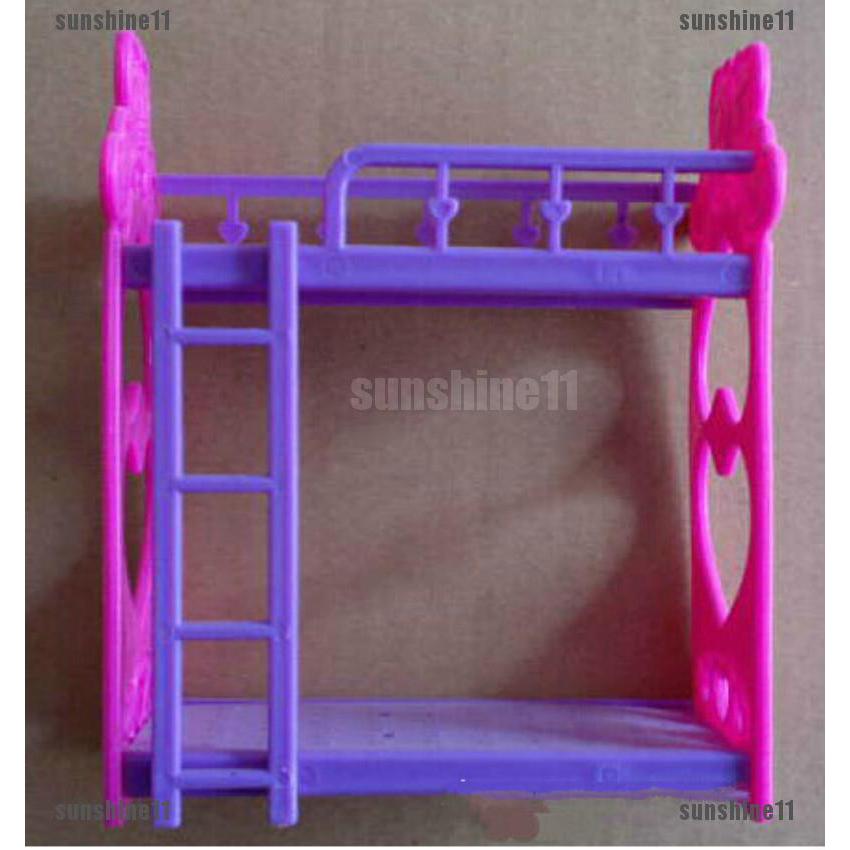 Fashion 1 Set Barbie Beds With Ladder Bedroom Furniture