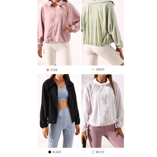 4 colors women's lululemon Yoga jacket gym zipper jacket with pocket wt088 (5)