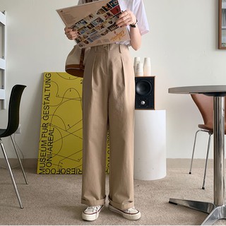 40828 Casual All-Match Wide-Leg Pants Trousers Women's Mint Beauty Clothes