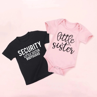 Security Little Sister Bodyguard Kids Shirt Little Sister Big Brother Shirts Little Sister Tops Sibling Matching Clothes