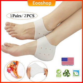 1Pair(2pcs) Silicone heel crack proof protective cover socks for preventing heel dry crack (1)