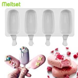 4 Cell Silicone Ice Cream Molds Homemade Frozen Ice Cream Mould Popsicle Mold DIY Ice Lolly Mould