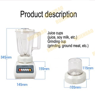 Electric Blender Household Juicer Blender 1.5L Fruit Blender Kitchen Portable Easy Operation (6)