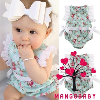 ABY-Cute Newborn Toddler Baby Girl Clothes Lace Floral