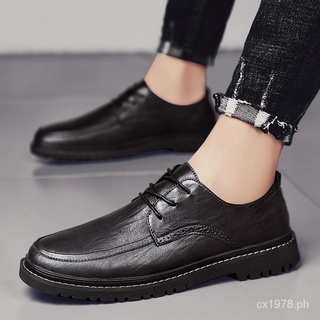 Office Trend Low-Top Business Leather Shoes Men's Autumn and Winter Leisure Pumps Leather Shoes Martin Korean Men's2021New Shoes C5oF