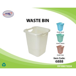 Fuho Trash Bin (trash can, garbage bin, waste can, waste bin, waste basket) - Pearl White
