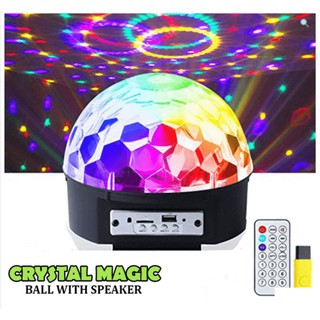 LED Light Crystal Magic Ball Light MP3 USB Bluetooth Speaker LED Disco Ball LED Magic Bulb FREE USB