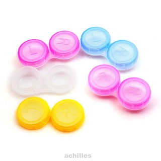 Contact Lens Case Storage Soaking Travel Eye Care L/R Marked Choose Colour