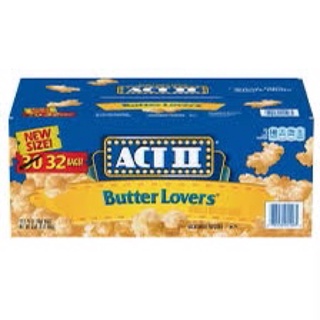 Act II butter lovers microwave popcorn 32x78g