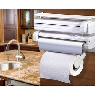 kitchen towel✜Kitchen Triple Paper Roll Dispenser & Holder for Kitchen Tissue Paper Roll, Aluminum F