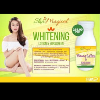Whitening lotion and sunscreen