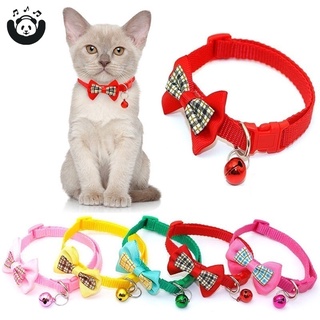 HSU Bowknot cat collar with bell necklace buckle small dog puppy kitten collar adjustable pet accessories