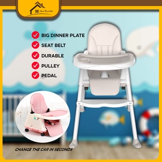 [BEST QUALITY] Adjustable and Foldable Baby High Chair Booster Seat For Baby Dining Feeding