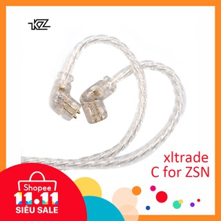 KZ ZSN Silver plated upgrade cable gold-plated pin 0.75mm
