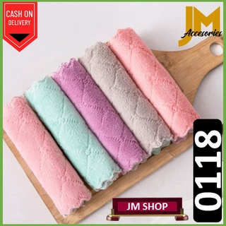 < ACCESSORY > 0018 Microfiber Cloth Cleaning Rags Hand Washing Cloth Kitchen Towel Coralline Plate