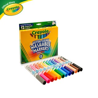 Crayola Ultra Clean Broad Line Washable Markers, 12 Colors