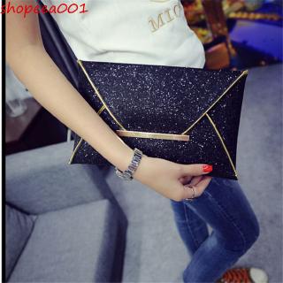 Clutch Leather Personality Hand Package Envelope Sequins (1)