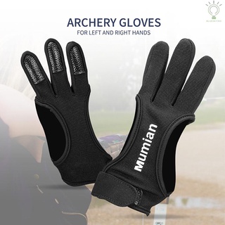 Archery Gloves Shooting Leather Three Finger Protector Archery Protective Gear Accessories