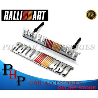 Metal Ralliart Front Sport Racing Grille Grill Badge Emblem Decals Fit Mitsubishi