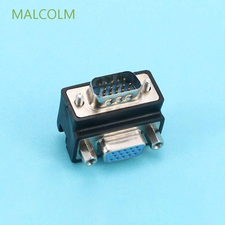MALCOLM Degree Angle VGA 90 Degree Adapter 15 Pin Pin Right Male Female SVGA Converter/Multicolor