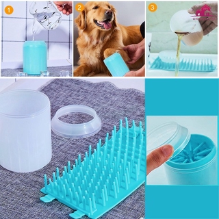 Portable Outdoor Dog Foot Washer Brush Cup Soft Silicone Bristles Pet Paw Cleaner