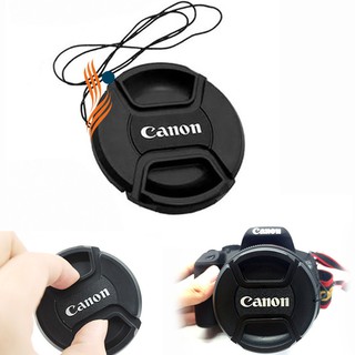 Camera Lens Cap With Anti-lost Rope Protection Cover for Cancon 49mm/52mm/55mm/58mm