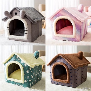 ●◈♠Removable Cat Bed House Kennel Nest Pet Nest Cat Tent Dog Bed Warm Dog House Cushion Sofa Bed Cat (2)
