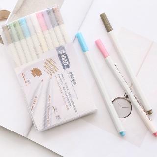 STA 10PCS/LOT 10 Colors Creative Art DIY Soft Brush Metallic Brush Marker Pen School Art Supply