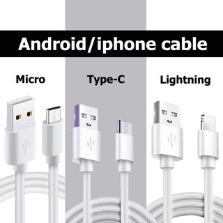 Original Cables iphone/Android Lightning Micro TYPE-C Cables Fast Charging USB Cord For iphone