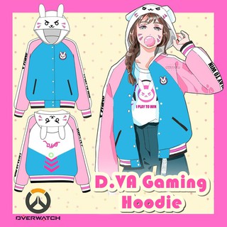 OVERWATCH D.VA Gaming Hoodie Jacket with Bunny Ears Thick