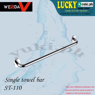 bathroom towel๑∈✲ST-110 WESDA STAINLESS STEEL SINGLE TOWEL BAR (SCREW