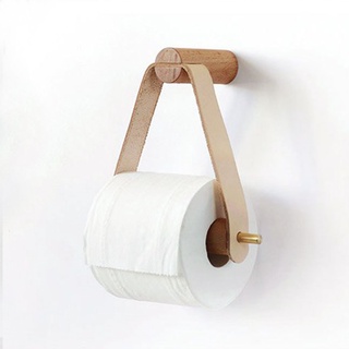 Wooden Rolled Toilet Paper Holder Bathroom Storage Paper Hand Towel Dispenser Toilet Tissue Paper Ra