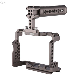 M Andoer Aluminum Alloy Camera Cage Kit with Video Rig Top Handle Grip Replacement for Sony A7R III/ A7 II/ A7III