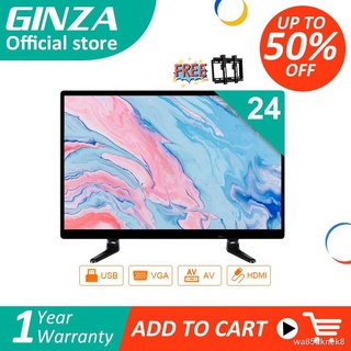 ▨【Happy shopping】 GINZA 24 Inch Flat Screen Ultra Slim TV with Bracket (Screen size 20 inches)