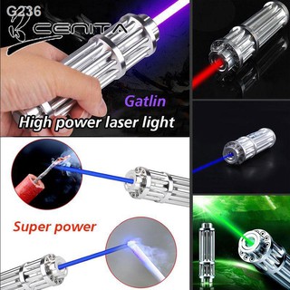 ☞♤◆CENITA ● Gatling Laser Flashlight + 5 Laser Head High Power Laser Light Portable High Powered Car