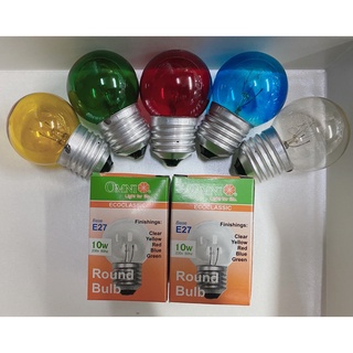 Omni Round Bulb Colored Bulbs 10 Watts (5 Colors Available!) #CODAVAILABLE