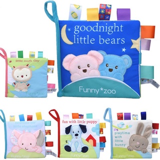 Soft 3D Baby Cloth Book Newborn Early Educational Quiet Book Infant Cognitive Can Bite Reading