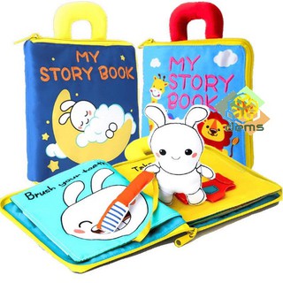 【Ready Stock】✜✺3D CLOTH BOOK INTERACTIVE EDUCATIONAL BABY SOFT BOOK COD