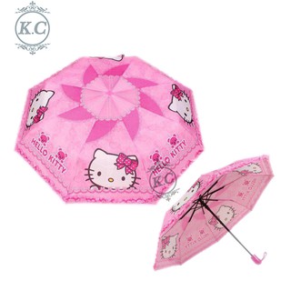 K.C☆Good Quality☆ YS102 Open Hello Kitty Adults Women Umbrella (1)