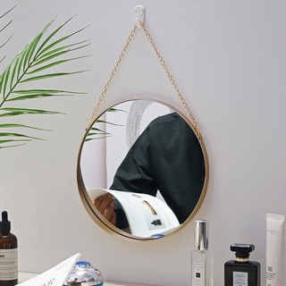 Decorative Hanging Wall Mirror Small Vintage Mirror for Wall Gold Metallic Frame Mirror (1)