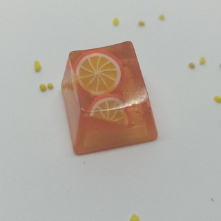 Orange Juice Handmade Resin Artisan Keycaps for Mechanical Keyboard