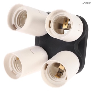 Andoer 4in1 E27 Base Socket Light Lamp Bulb Holder Adapter Splitter for Photo Video Film Studio Photography Studio Softbox Accessories