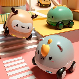 【6 styles】Baby Inertia Car Toys Kids Toys With Music and Light Small Car Cute Pet Design Mainan Bayi Toys Dinasour Dog Bees Deer 1-2-3 Year Old