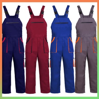 HOT Bib Overalls Men Women Work Clothing Plus Size Protective Coveralls Strap Jumpsuits with Pockets